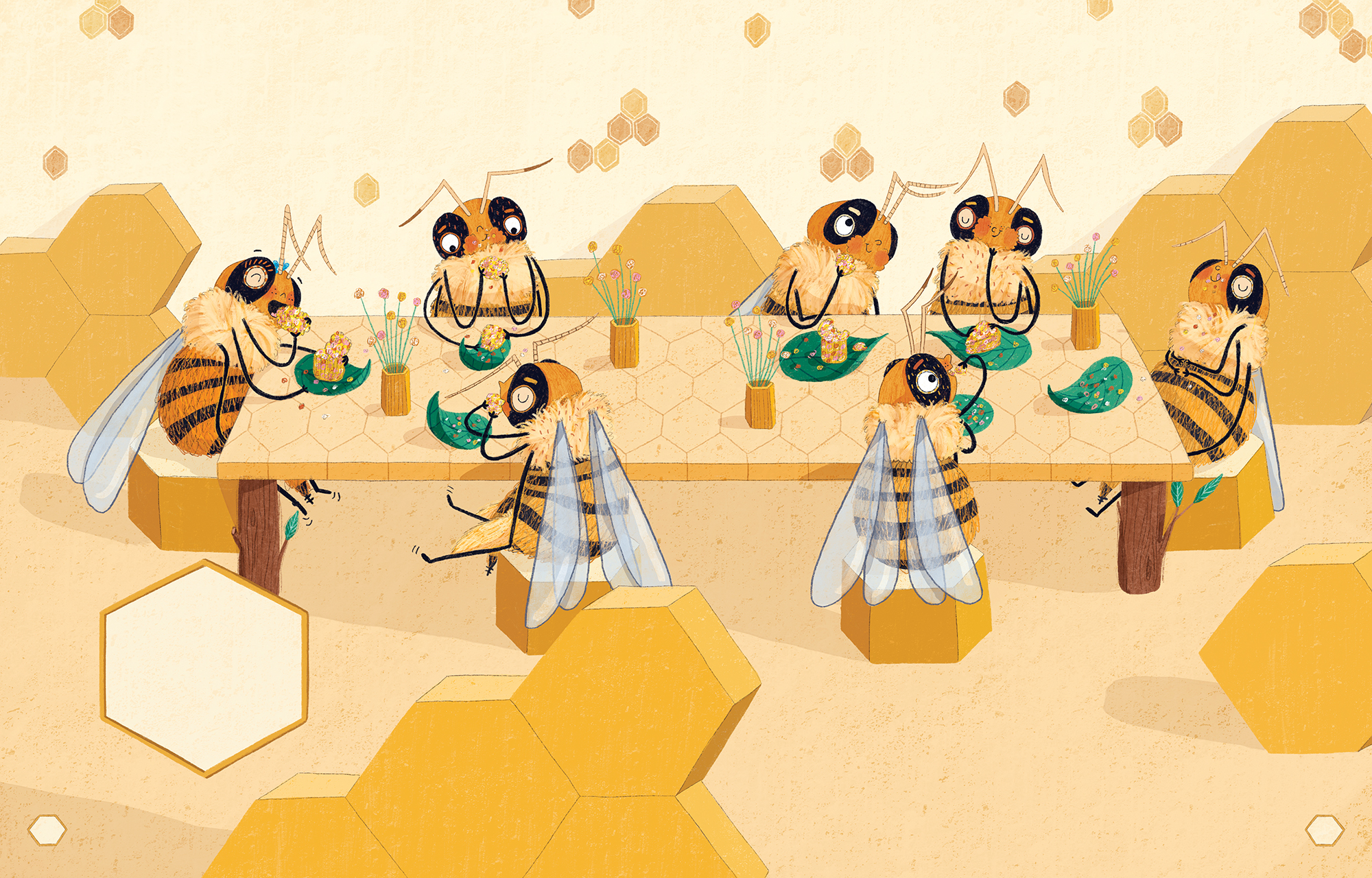 Illustration by Christine Cuddihy from the book It's Me, The Bee