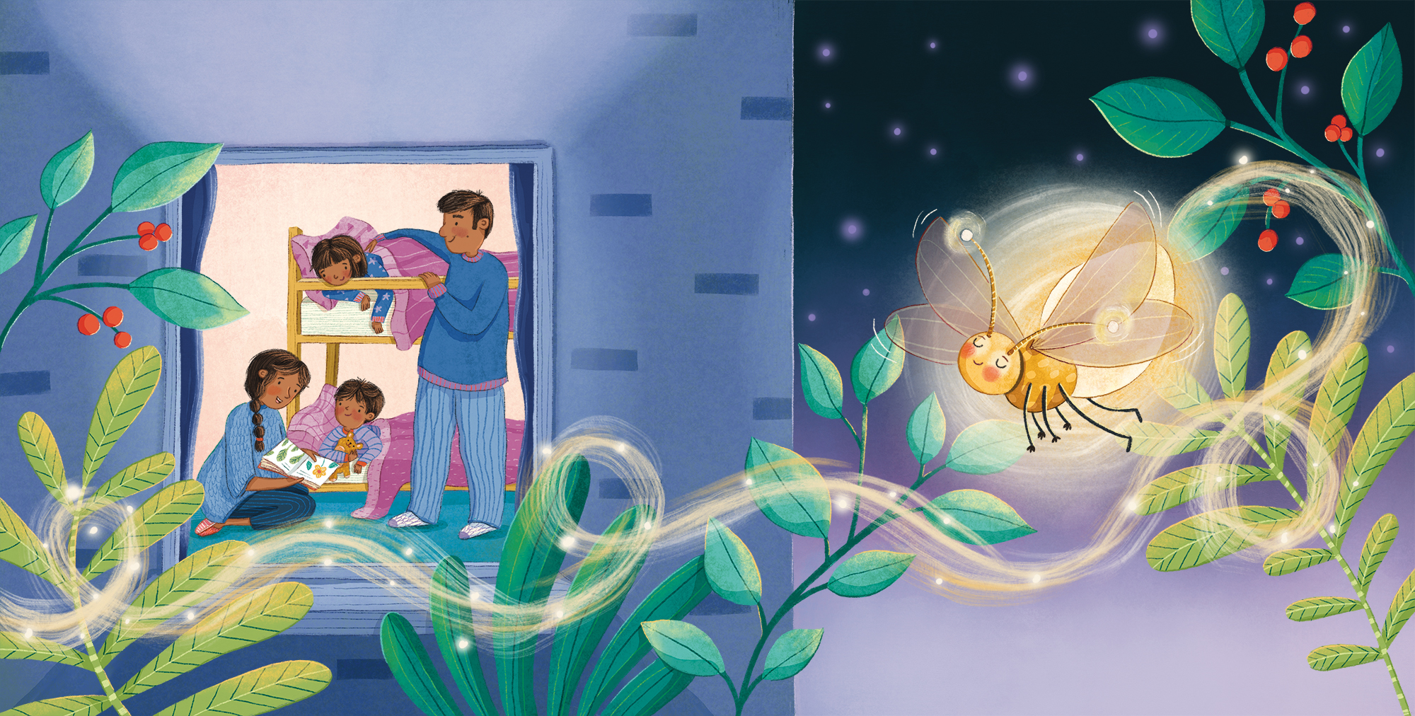 Illustration by Christine Cuddihy from A Flower for Firefly