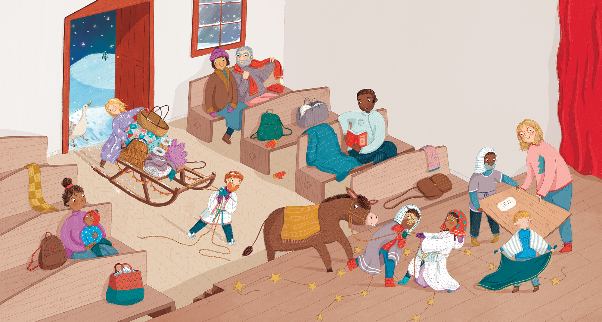Illustration from the book Once Upon the Very First Christmas 