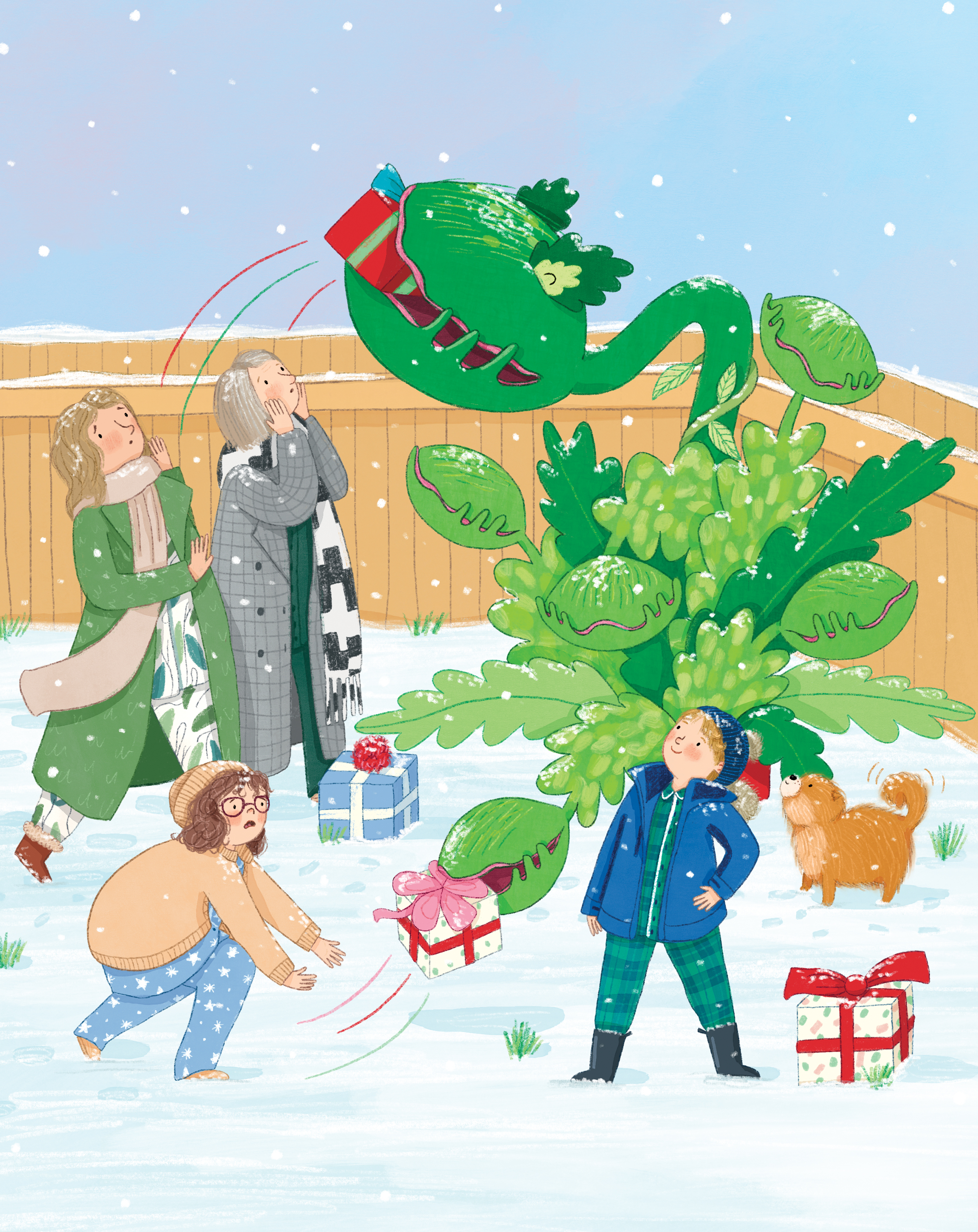 Illustration by Christine Cuddihy from the book Snapper - the Perfect Christmas Tree